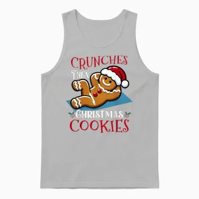 Christmas Gingerbread Man Cookie Funny Quote Workout Fitness Unisex Tank Top - Ash