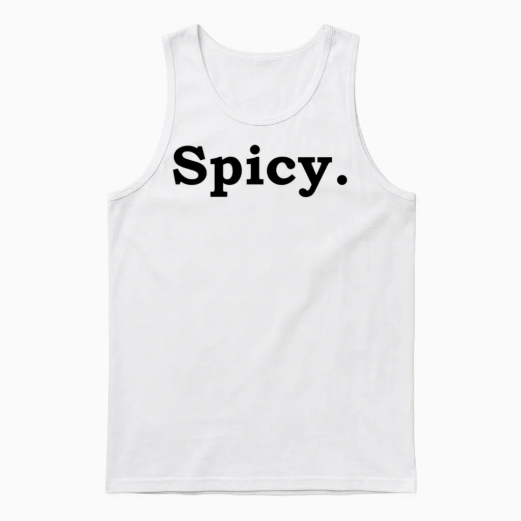 Spicy Unisex Tank Top in White