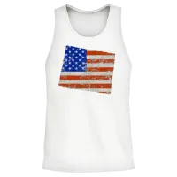 Wyoming Home Usa Flag Gift Unisex Tank Top - White – 2