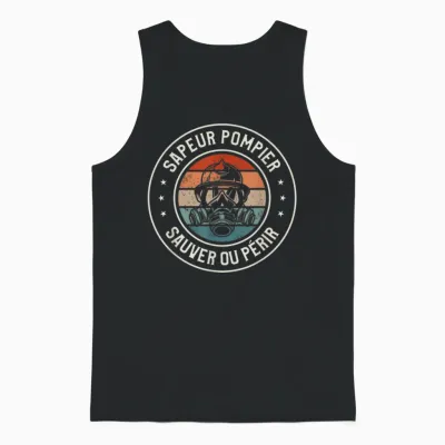 Firefighter Save or Perish Unisex Tank Top - Black