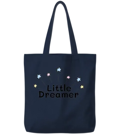 Little Dreamer Funny Tote Bags - Navy