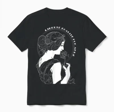 Liberté, Egalite, Fckafde White Unisex T-Shirt - Black