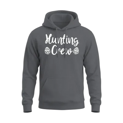 Hunting Crew Quotes Funny Easter Day Egg Hunter Unisex Hoodie - Charcoal