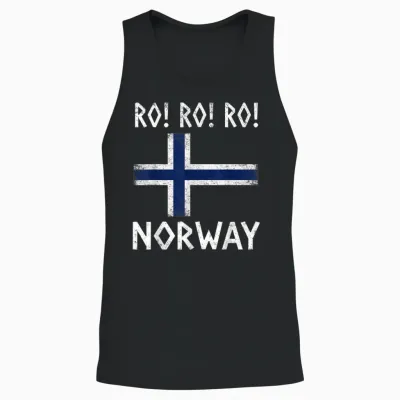 Row Norwegian Viking Norway Flag Culture Row Country Unisex Tank Top - Black