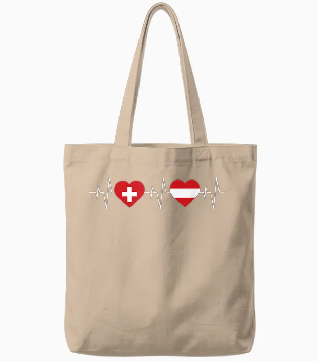 österreich Flagge Schweiz Flagge österreich Schweiz Tote Bags in Natural