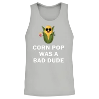 Corn Pop Was a Bad Dude Biden Funny Political Meme Unisex Tank Top - Ash – 2