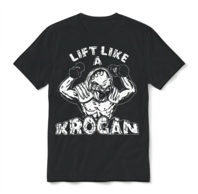 Lift Like a Krogan Unisex T-Shirt - Black