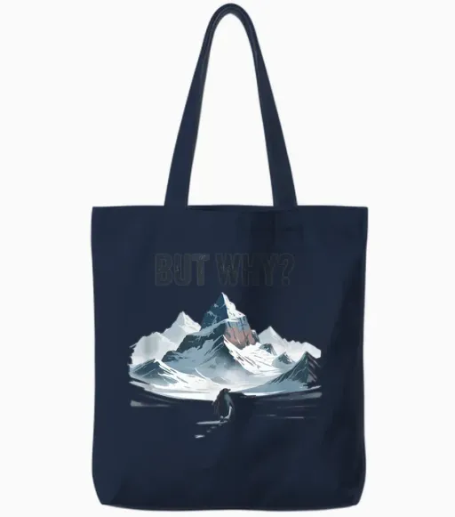 Cool Penguin but Why Tote Bags - Navy