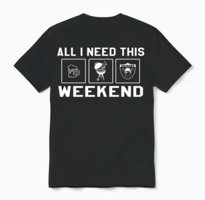 Las Vegas Custom Weekend Funny Fan Unisex T-Shirt - Black