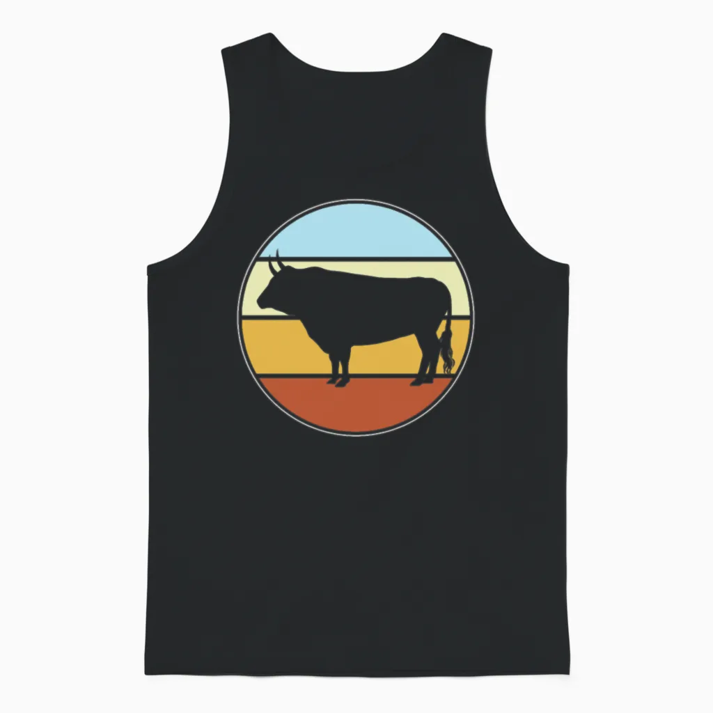 Bull Retro Unisex Tank Top in Black