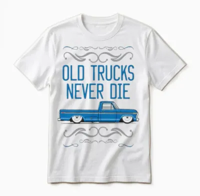 Keep on Truckin Bahama Blue Unisex T-Shirt - White
