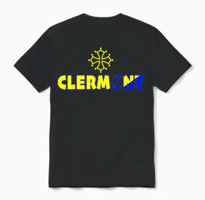 Pride Gift Rugby Clermont Supporter Player Yellow and Blue T-Shirt, Black, S Unisex T-Shirt - Black