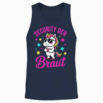 Security of the Bride Stag Party Unisex Tank Top - Navy