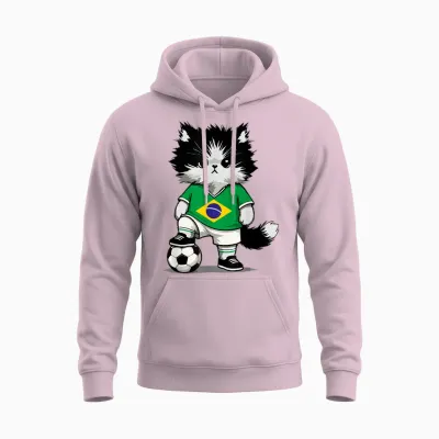 Brasilien Flagge Herren Damen Kinder Brasilien Unisex Hoodie - Light Pink