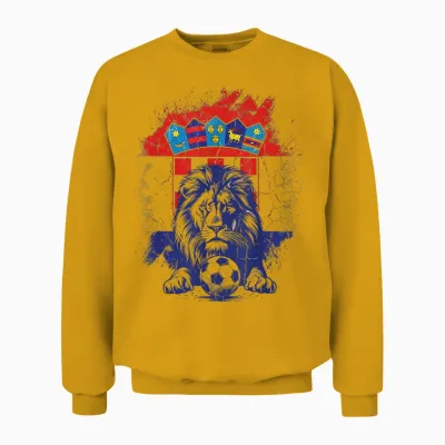 Kroatien Tshirt Balkan Herren Kroate Zagreb Hrvatska Unisex Sweatshirt - Gold
