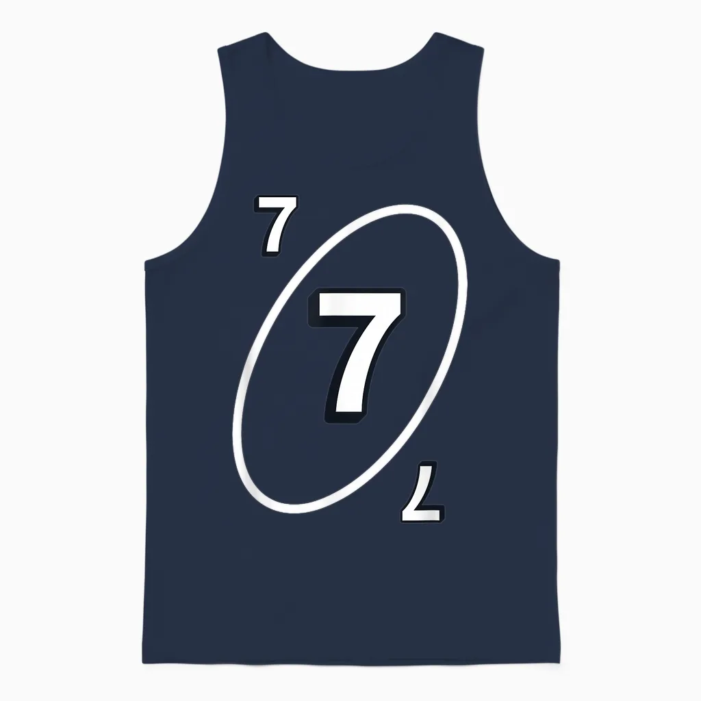 Carte Uno 7 Unisex Tank Top in Navy