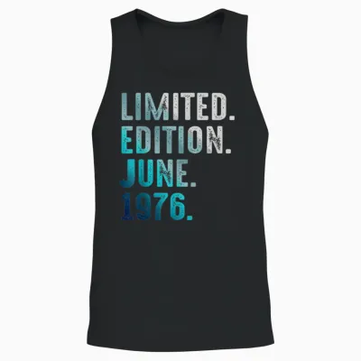 édition Limitée Juin 1976 Retro Vintage 1976 Unisex Tank Top - Black