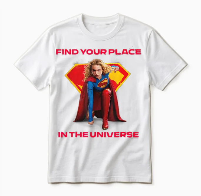 Supergirl 2026 Find Your Place Crouch Unisex T-Shirt in White
