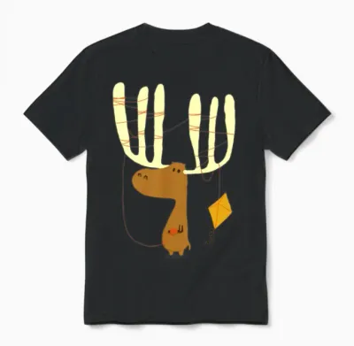 A Moose Ing Unisex T-Shirt - Black