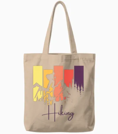 Hiking - Keep Calm and Hike On Tote Bags - Natural