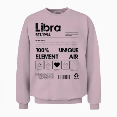 Libra 1994 Unisex Sweatshirt - Light Pink