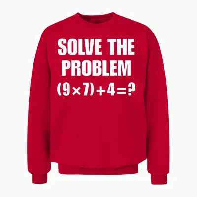 Funny 67 Meme Pemdas Elementary Math Teacher Brainrot Joke Unisex Sweatshirt - Red