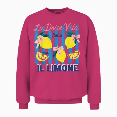 La Dolce Vita Italia Il Limone Vintage Citron été Femme Unisex Sweatshirt - Heliconia