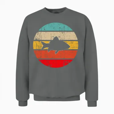 Fish Retro Unisex Sweatshirt - Graphite Heather