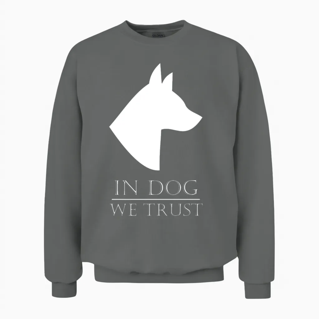 In Dog We Trust - Lovers Unisex Sweatshirt in Graphite Heather