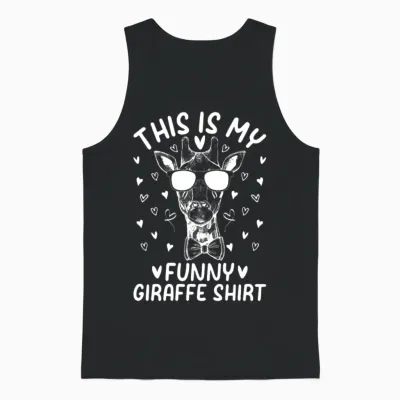 This Is My Funny Giraffe Shirt - Funny Giraffe Unisex Tank Top - Black