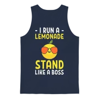 Funny Lemonade Stand Lemonade Vendor Unisex Tank Top - Navy – 1