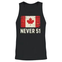 Never 51st State Canada Resistance Flag Design Unisex Tank Top - Black – 2