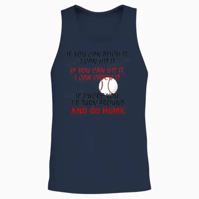 Baseball Saying Unisex Tank Top - Navy
