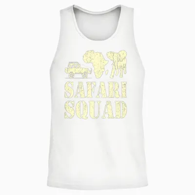 Safari Squad - African Safari Adenventures Unisex Tank Top - White