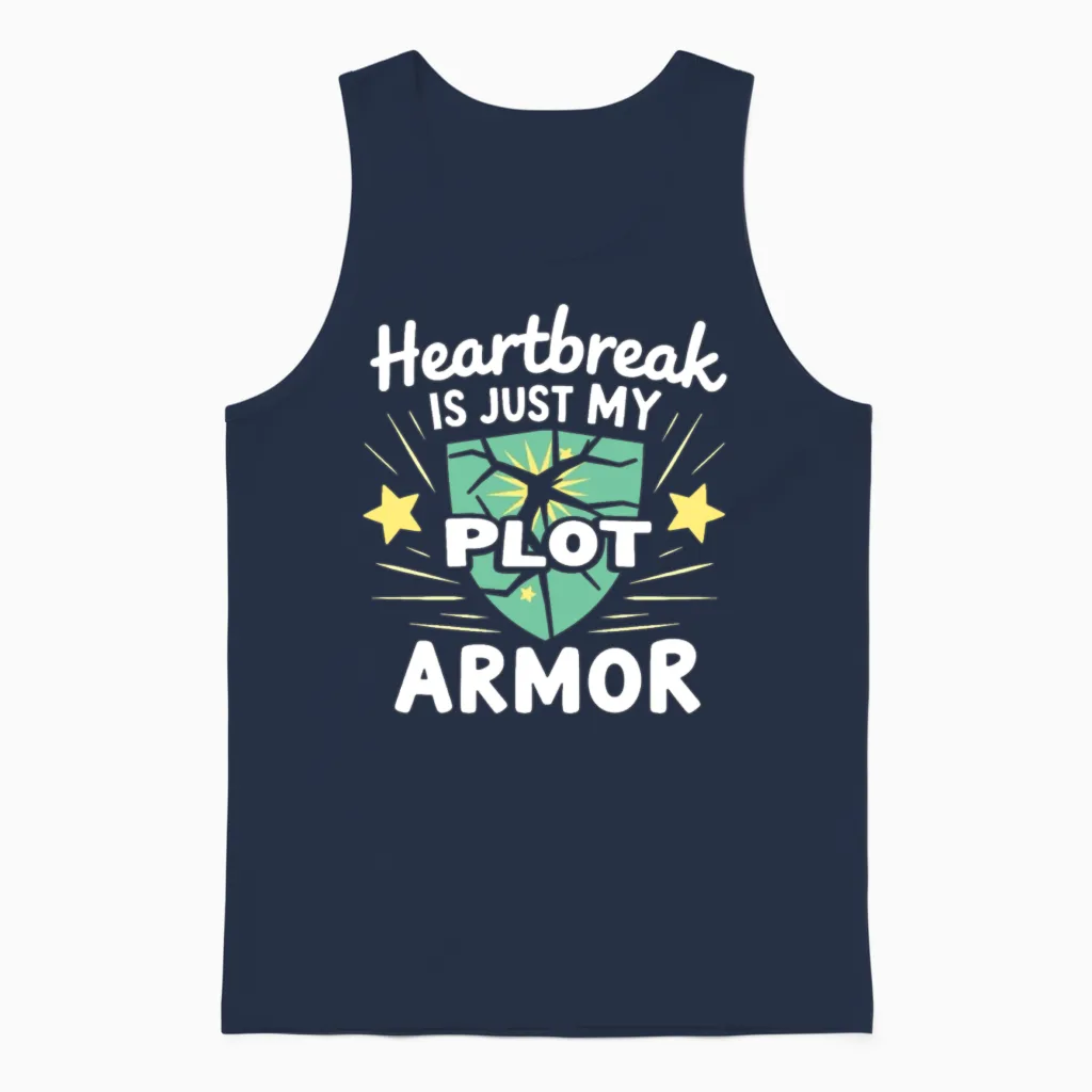 Breakup Empowerment Self-Love Fresh Starts Unisex Tank Top in Navy