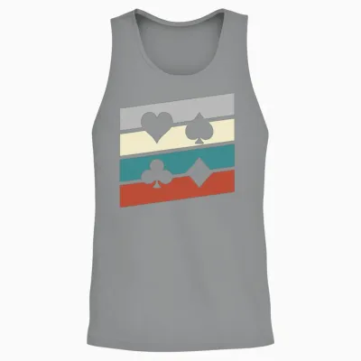 Poker Retro Unisex Tank Top - Sport Grey