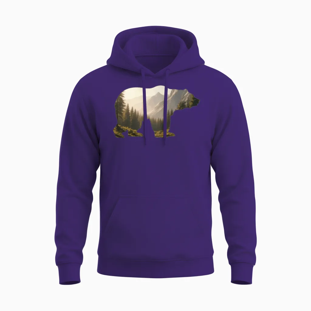 Bear π» Wildlife Gift Unisex Hoodie in Purple