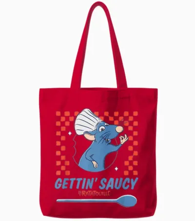 Disney & Pixar's Ratatouille Remy Gettin' Saucy Restaurant Tote Bags - Red