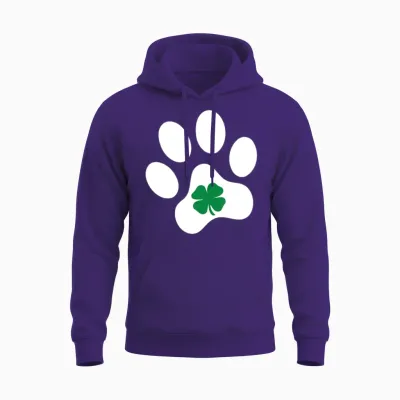 Dog St. Patrick's Day - Shamrock Dog Unisex Hoodie - Purple