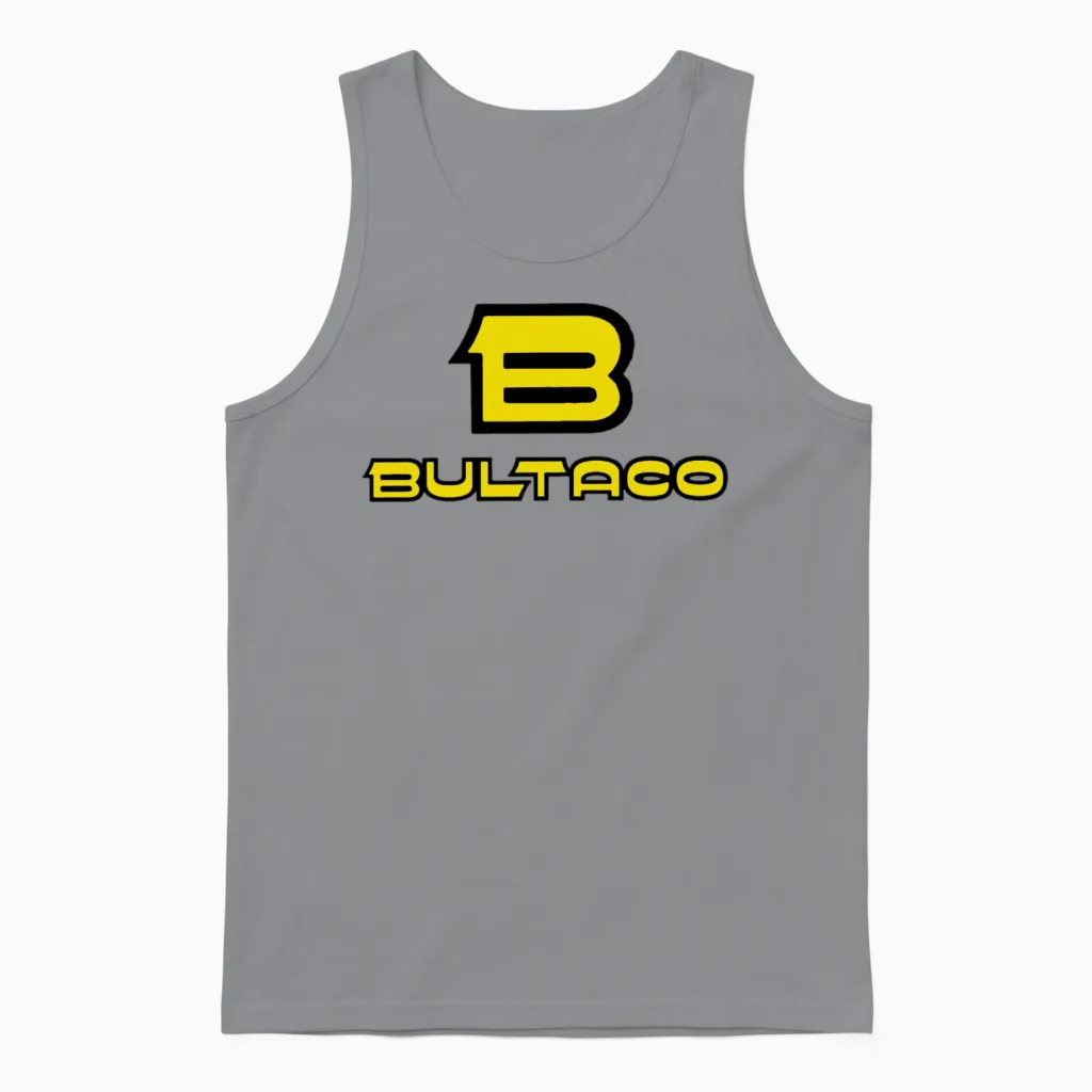 Bultaco Motorcycles Merch Unisex Tank Top in Sport Grey