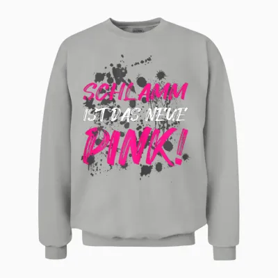 Muddy Race Mud Run T-Shirt Pink, Black Unisex Sweatshirt - Ash