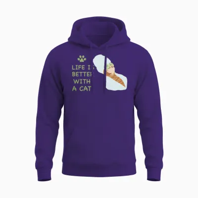 Funny Animals Unisex Hoodie - Purple