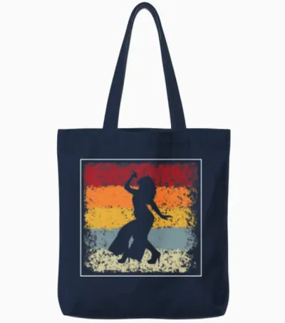 Singer Retro Tote Bags - Navy
