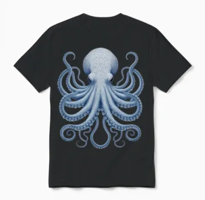 Electric Octopus Unisex T-Shirt - Black