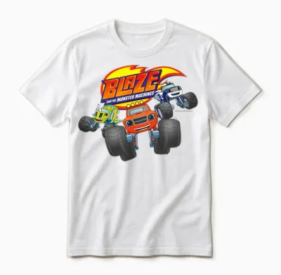 Children's Blaze - the Monster Machines T-Shirt, Black, S Unisex T-Shirt - White