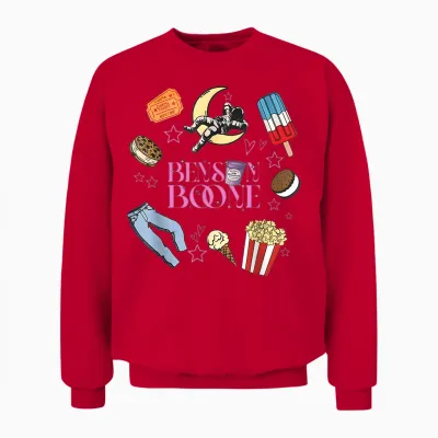 Ben Son Boone Name Tee Fan Music Retro Aesthetic Ice Cream Unisex Sweatshirt - Red