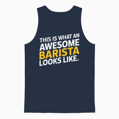 This Is What an Awesome Barista Looks Like Unisex Tank Top - Navy