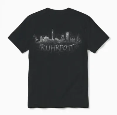 Ruhrpott Skyline Ruhrgebiet Landmark T-Shirt, Black Unisex T-Shirt - Black