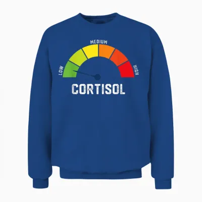 Low Cortisol Levels Meme Unisex Sweatshirt - Royal