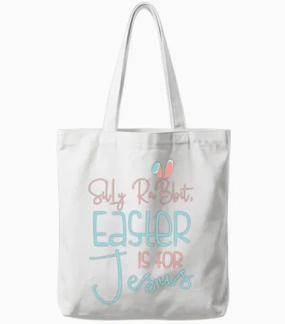 Silly Rabbit Easter Tote Bags - White